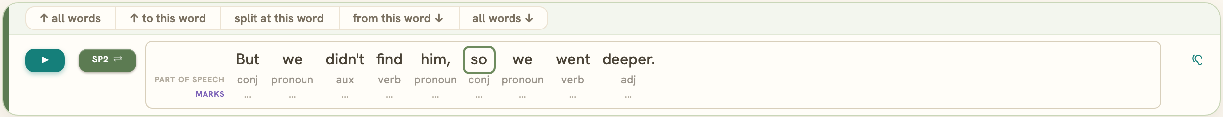 The same utterance in Language