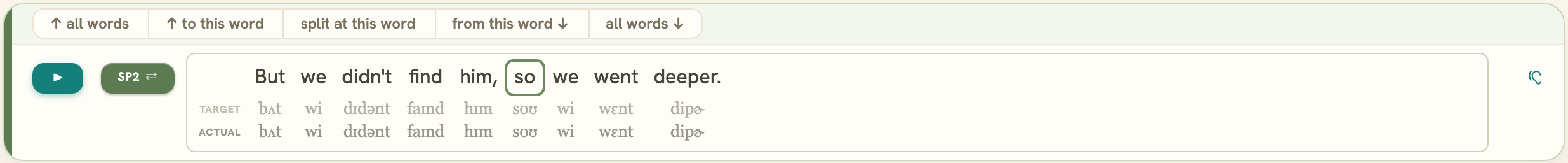 The same utterance in Phonology